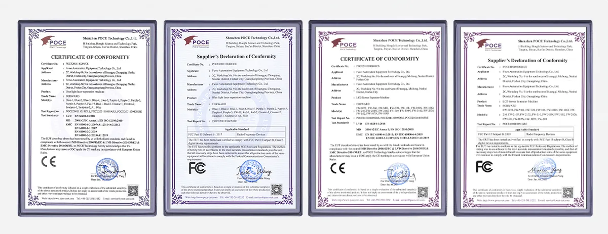 Forward Blue Laser Certificates