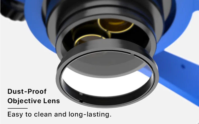 Dust-proof objective lens